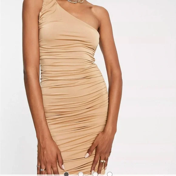 princess polly baby blue dress Missguided save on one shoulder
